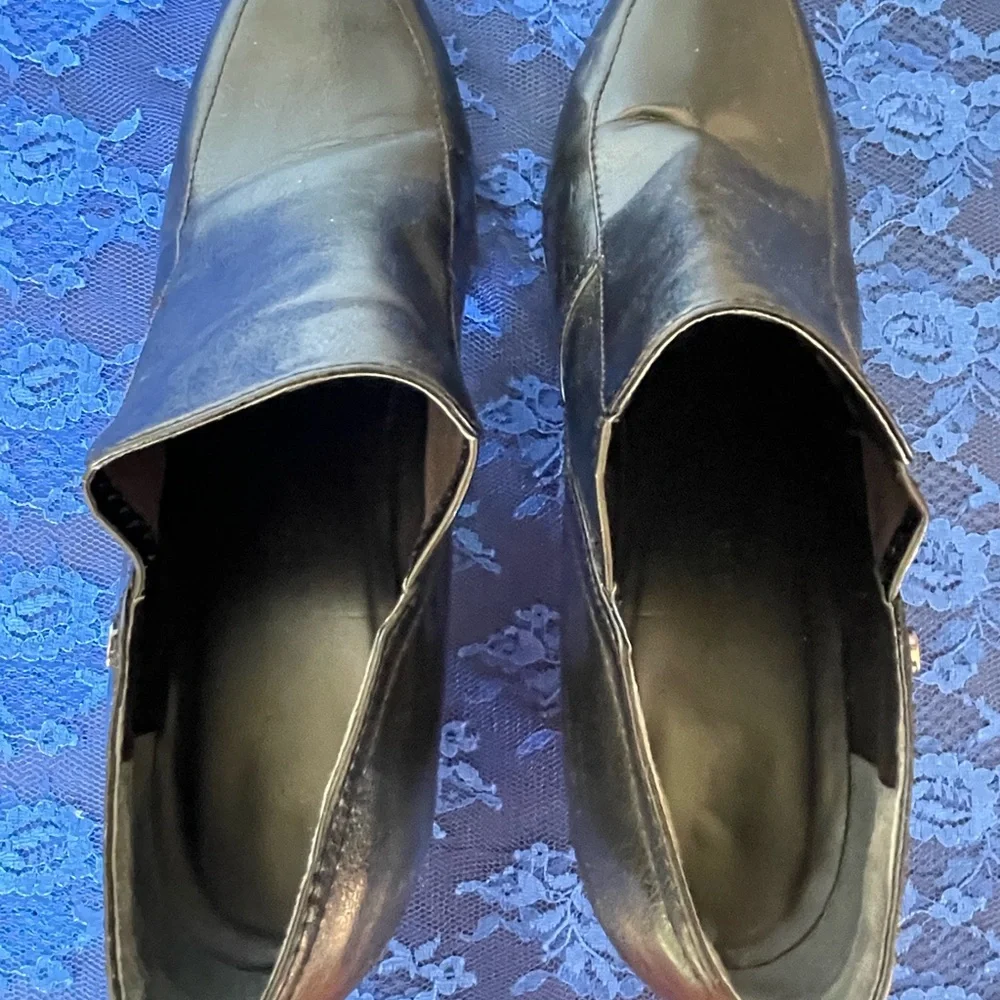 Franco Sarto Black Ankle Booties, Size 8